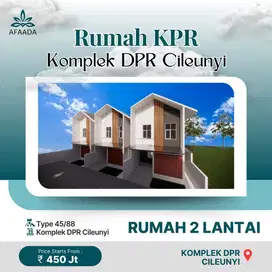 Rumah KPR 2 Lantai Dijual di Kavling DPR Cileunyi — Siap Huni!