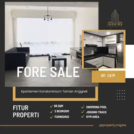 Jual murah kondo 2br TA furnished bagus dekat mal CP Soho halte busway