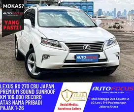 Tdp13JT Lexus RX 270 CBU Hongkong Version Premium Sound Sunroof White