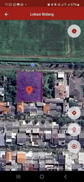JUAL CEPAT TANAH KEDUNG BARUK dkt MERR, NGINDEN, RUNGKUT