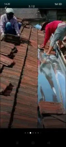 atap bocor kanopi atap bajarigan terpadang dll