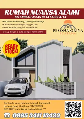 Rumah Murah Selangkah Jalan Raya Kabupaten di Pusat Kota Bangil