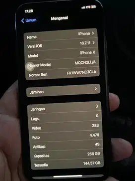 IPHONE X 256GB ON