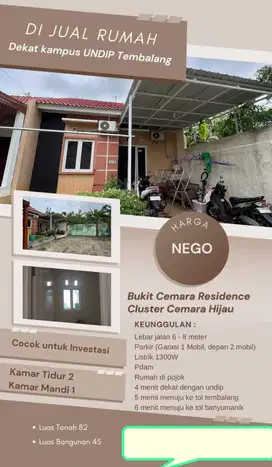 Dijual [NEGO] Rumah Dekat Undip Tembalang
