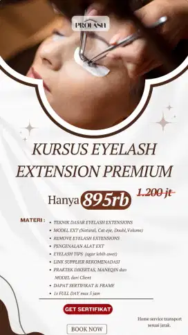 KURSUS Eyelash extension PREMIUM TERMURAH TANGERANG KARAWACI CURUG