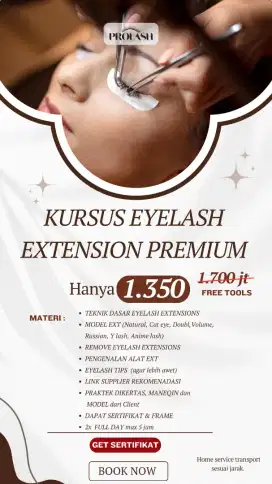 KURSUS Eyelash extension PREMIUM TERMURAH TANGERANG KARAWACI CURUG