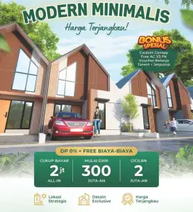 Rumah cluster murah di Sawangan depok DP 0%