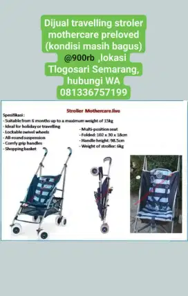 Stroler untuk Traveling merk Mother Care
