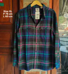 Levi's Kemeja Flanel Size XL New Original