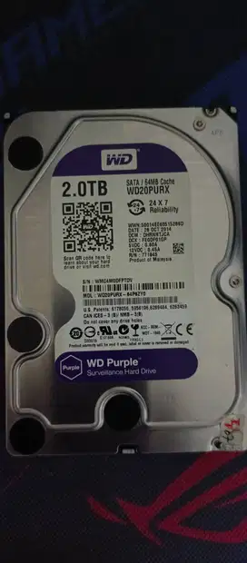 WD PURPLE 2TB Harddisk Hdd Internal PC / CCTV