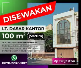 Disewakan LT. Dasar Kantor, area Parkir luas di Pusat Kota Bandung
