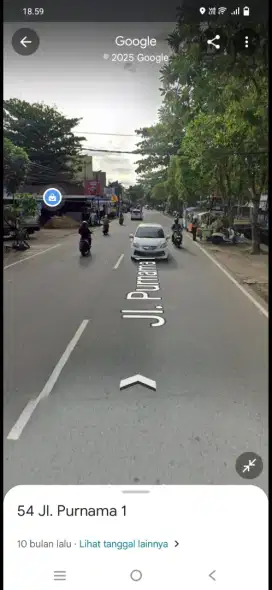 Tanah tepi jalan purnama 1 ukuran 20 x 50