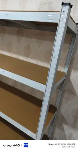 Rak besi siku 5 Susun Rak PUTIH Rak Besi Susun Serbaguna 40*120*180CM