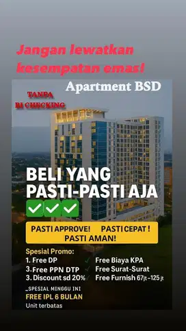 Apartemen siap huni roseville bsd city