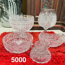 Borongan 5 Kristal Bohemia PK500 Gratis Kristal Cangkir