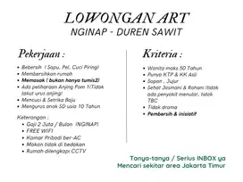 Loker ART INAP Duren Sawit