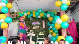 Sewa paket ulang tahun lengkap MC badut dekorasi cianjur