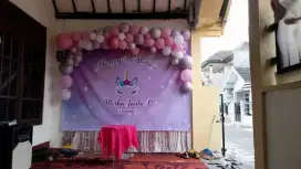 Sewa paket ulang tahun lengkap MC badut dekorasi Subang