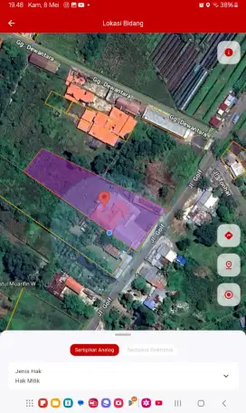 Dijual tanah dan bangunan