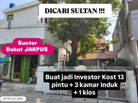 DEKAT JAKPUS JUAL KOST 16 KAMAR TIDUR 18 KAMAR MANDI Pinggir Jalan Ray