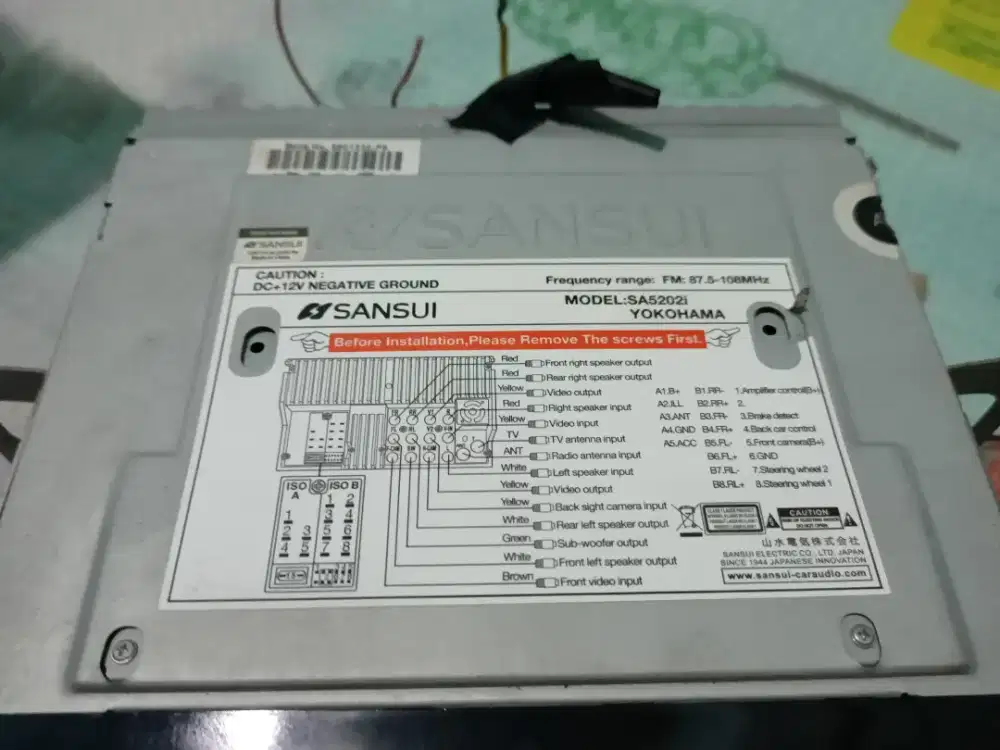 Head unit  merk sansui 7''