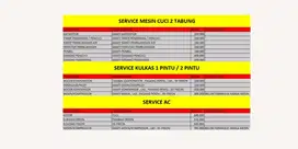 Service Kulkas, mesin cuci, Ac dan Pemasangan CCTV