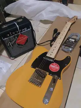 Jual Gitar Listrik Squier Sonic Telecaster + Amplifier Fender 10g