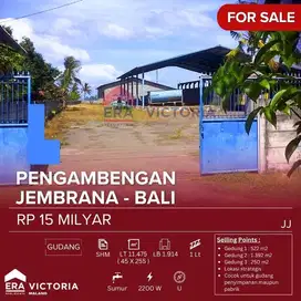 Dijual Gudang lahan luas kawasan pelabuhan ikan Di Pengambengan