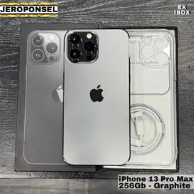 IPHONE 13 PRO MAX 256GB GRAPHITE IBOX MULUS FULL SET GARANSI ORIGINAL