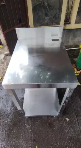 Meja bumbu bahan solid stainless tebal