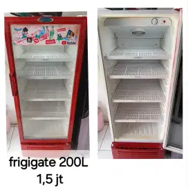 Showcase pendingin 200L bekas bergaransi