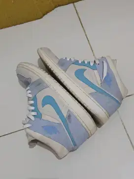 Jordan mid blue suede terawat