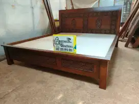 Tempat tidur minimalis full kayu jati