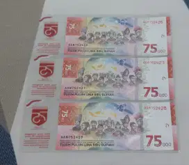 Jual Uang Koleksi Kemerdekaan Indonesia Rp. 75.000,-