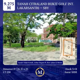 Tanah Citraland Bukit Golf Int. Lakarsantri Surabaya