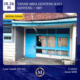 Rumah Hitung Tanah Area Genteng Kali Surabaya