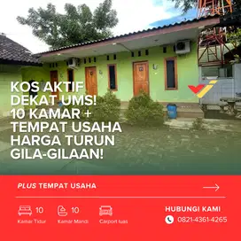 Dijual Cepat! Kos Aktif 10 Kamar Dekat UMS Solo, Bonus Tempat Usaha