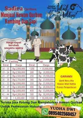 JUAL HEWAN QURBAN SAPI DAN KAMBING SEHAT DAN TIDAK CACAT