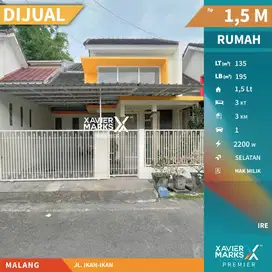 Dijual Rumah Minimalis Siap Huni Di Jalan Ikan2, Blimbing Malang