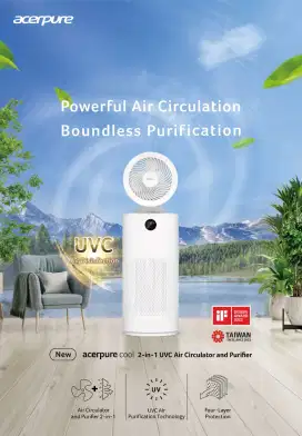 Acerpure Cool 2-in-1 UVC Air Circulator and Purifier​
Model	AC553-50W​