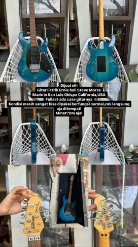 Gitar listrik Ernie ball Steve Morse
Made San Luis Obispo California
