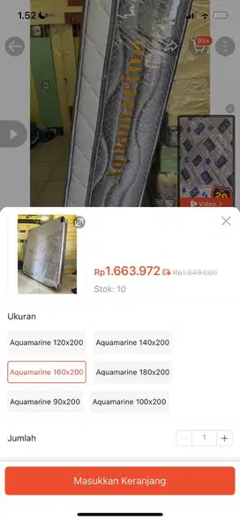 Kasur Busa Aquamarine - Medium Firm