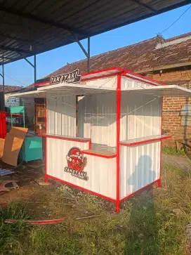 Rombong kontainer gerobak kontainer booth kontainer