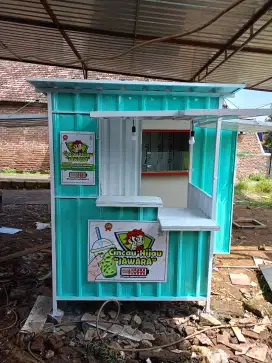 Rombong kontainer gerobak kontainer booth kontainer