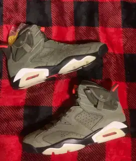 Dijual sepatu Jordan 6 Travis scoot cactus Jack original bekas