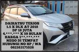 DAIHATSU TERIOS 1.5 X DLX AT 2018 DP 18 JUTA