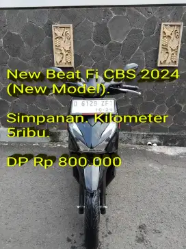Beat 2024 NewModel. PajakON. Simpanan. KM 5rb. LikeNew. Cash/Kredit/TT