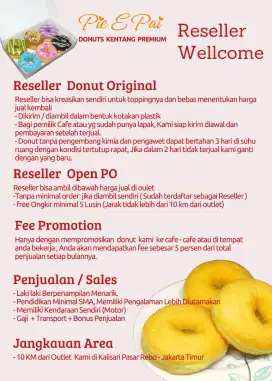 Dicari Sales Donut Kentang Premium