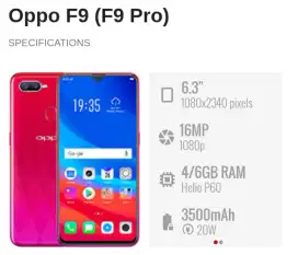 Oppo F9 4/64 Muluss Nett 800rb Passss