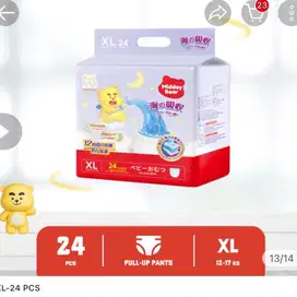 Popok Pampers Midday Bear Size XL (12-17 kg) Tipe Celana Isi 24 Pcs